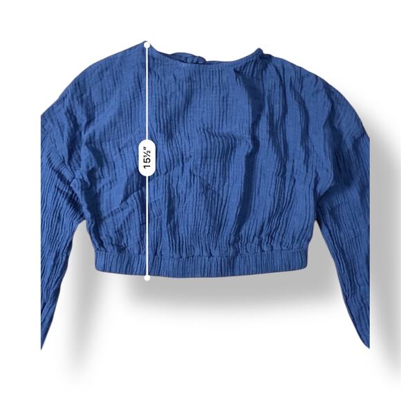 Bella Dahl‎ NWT Bright Night Blue Wrap Blouse Size XS - Picture 6 of 9